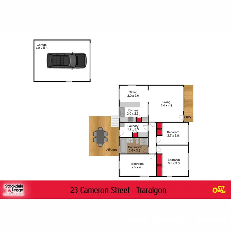 Floorplan of Homely house listing, 23 Cameron Street, Traralgon VIC 3844