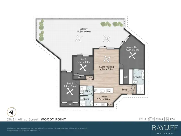 Floorplan of Homely apartment listing, 28/14 Alfred Street, Woody Point QLD 4019