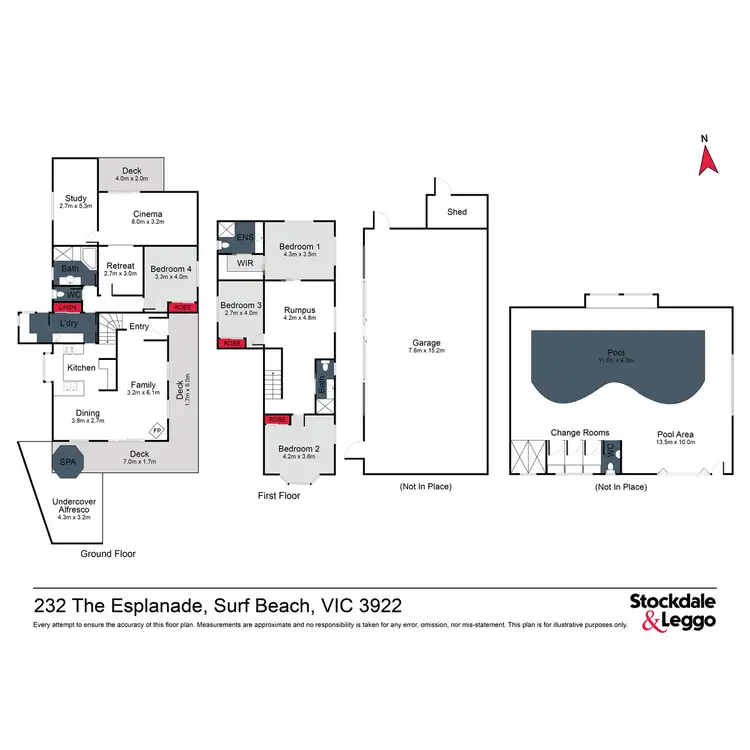 Floorplan of Homely house listing, 232 The Esplanade, Surf Beach VIC 3922