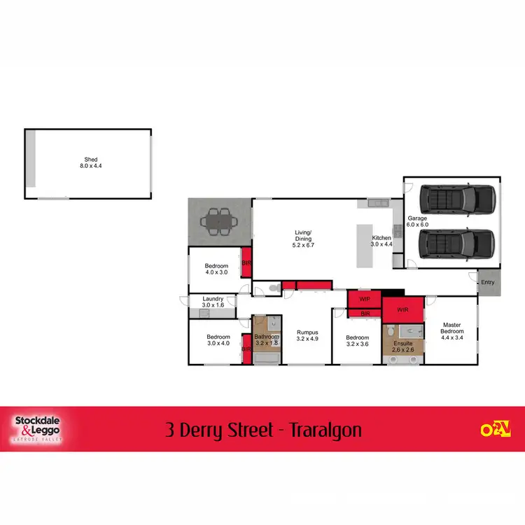 Floorplan of Homely house listing, 3 Derry Street, Traralgon VIC 3844