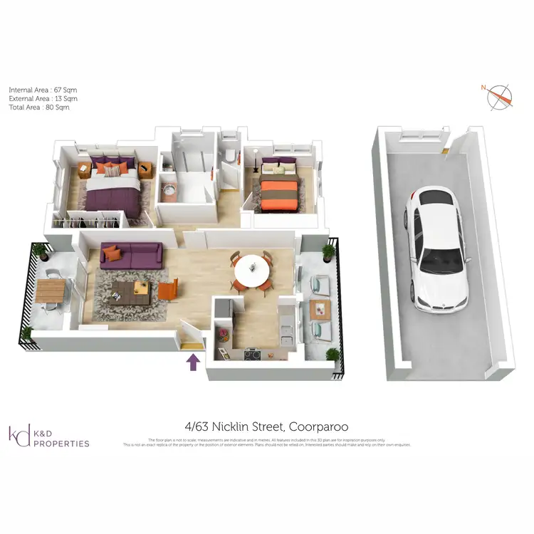 Floorplan of Homely apartment listing, 4/63 Nicklin Street, Coorparoo QLD 4151
