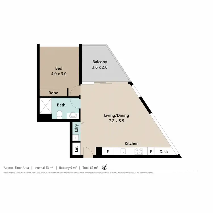 Floorplan of Homely apartment listing, 505/348 Water Street, Fortitude Valley QLD 4006