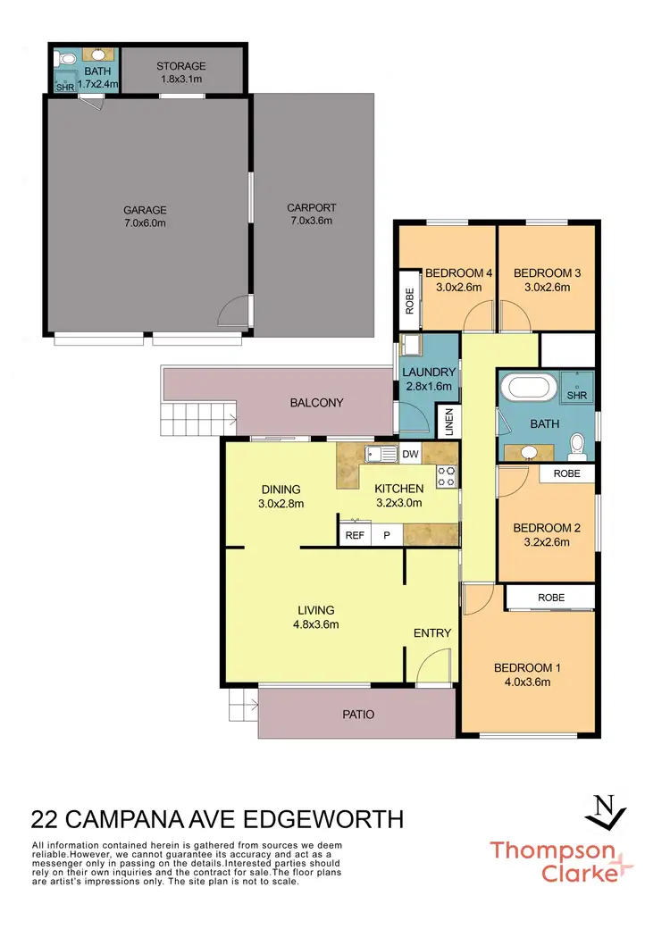 Floorplan of Homely house listing, 22 Campana Avenue, Edgeworth NSW 2285
