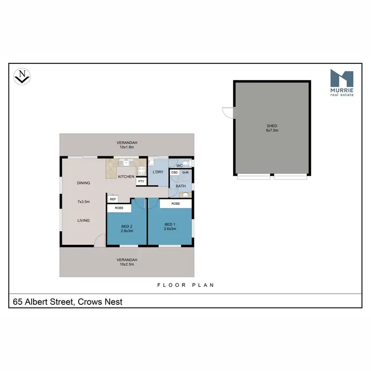 Floorplan of Homely house listing, 65 Albert Street, Crows Nest QLD 4355