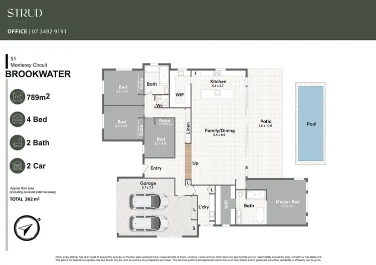 Floorplan of Homely house listing, 51 Monterey Circuit, Brookwater QLD 4300