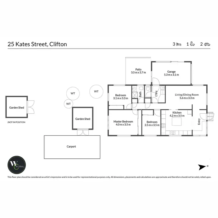 Floorplan of Homely house listing, 25 Kates Street, Clifton QLD 4361