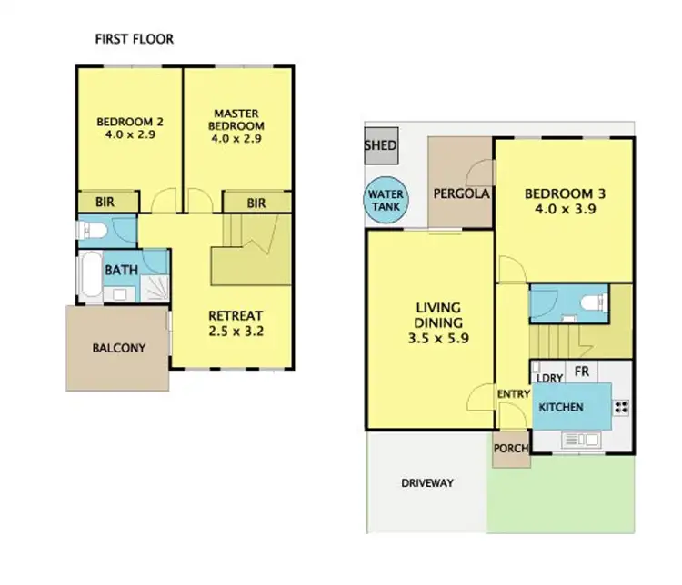 Floorplan of Homely townhouse listing, 21 Stanley Street, Dandenong VIC 3175
