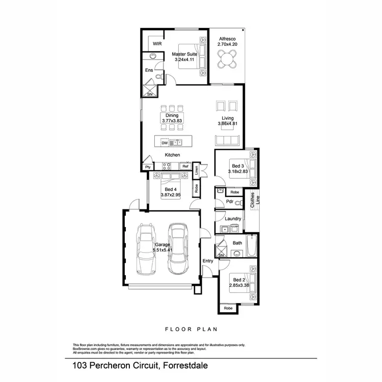 Floorplan of Homely house listing, 103 Percheron Circuit, Forrestdale WA 6112