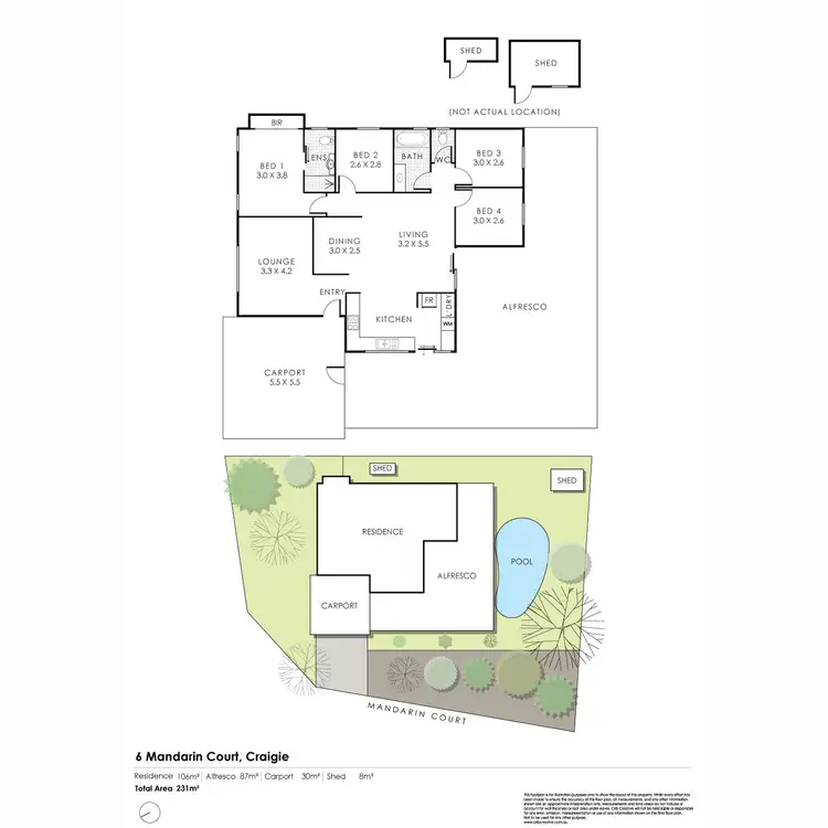 Floorplan of Homely house listing, 6 Mandarin Court, Craigie WA 6025