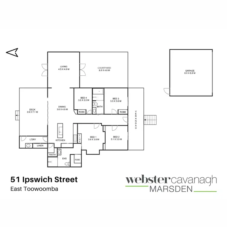 Floorplan of Homely house listing, 51 Ipswich Street, East Toowoomba QLD 4350