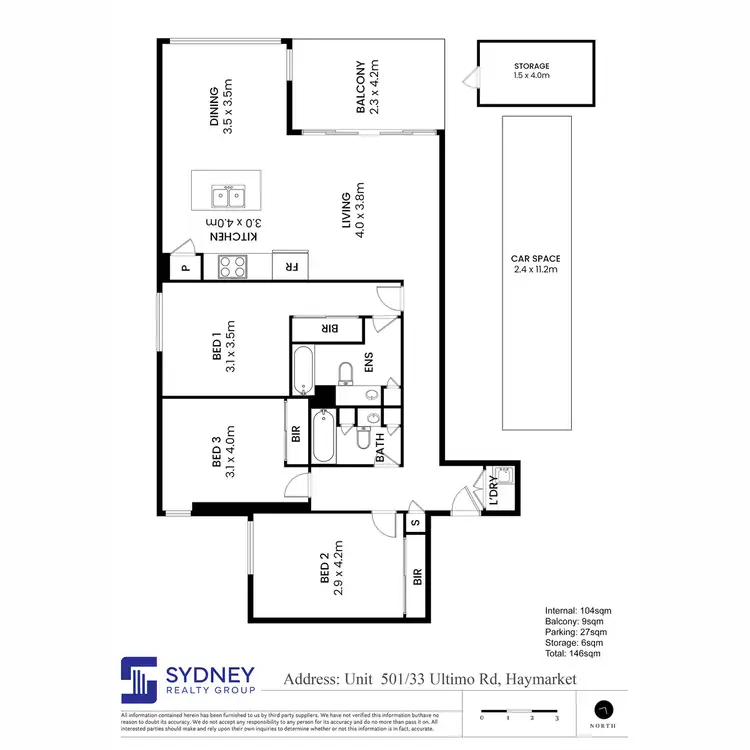 Floorplan of Homely apartment listing, 501/33 Ultimo Road, Haymarket NSW 2000