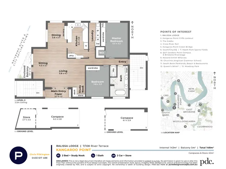 Floorplan of Homely apartment listing, 7/108 River Terrace, Kangaroo Point QLD 4169