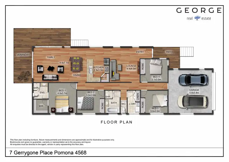 Floorplan of Homely house listing, 7 Gerrygone Place, Pomona QLD 4568