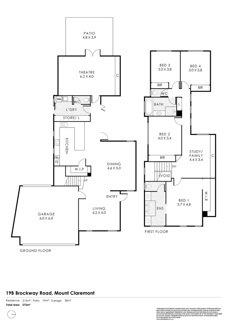 Floorplan of Homely house listing, 19B Brockway Road, Mount Claremont WA 6010