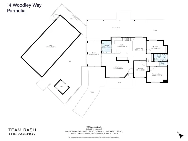 Floorplan of Homely house listing, 14 Woodley Way, Parmelia WA 6167
