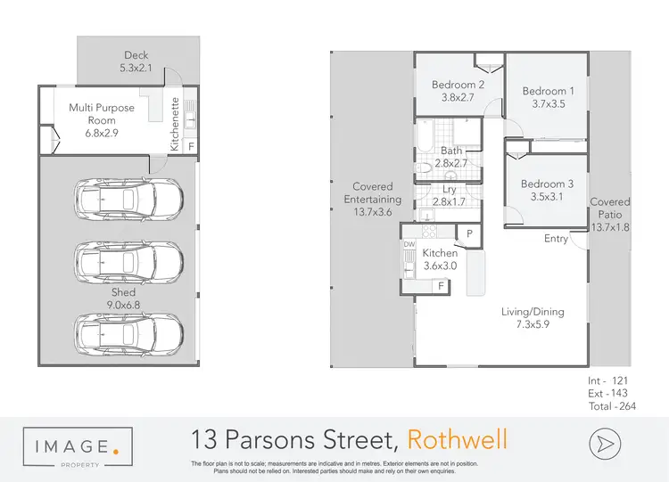 Floorplan of Homely house listing, 13 Parsons Street, Rothwell QLD 4022