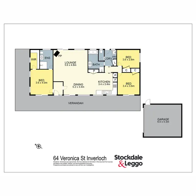 Floorplan of Homely house listing, 64 Veronica Street, Inverloch VIC 3996