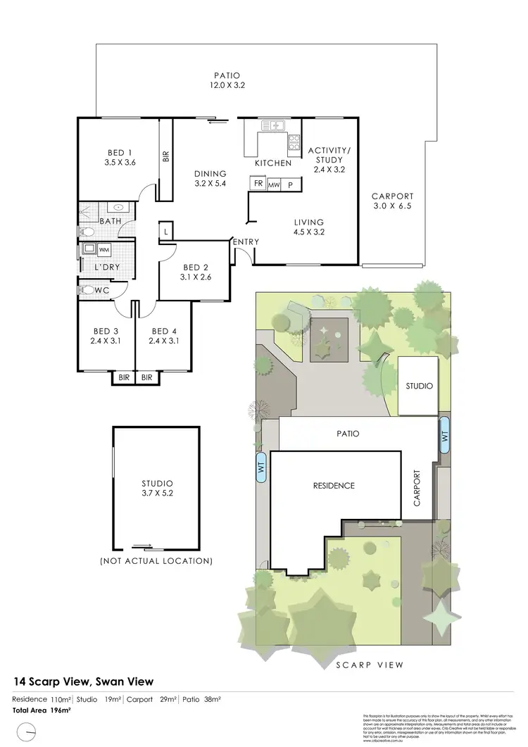 Floorplan of Homely house listing, 14 Scarp View, Swan View WA 6056