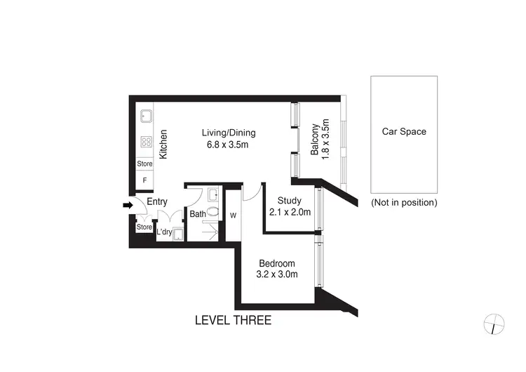 Floorplan of Homely apartment listing, 305/13 Bennett Street, Mortlake NSW 2137