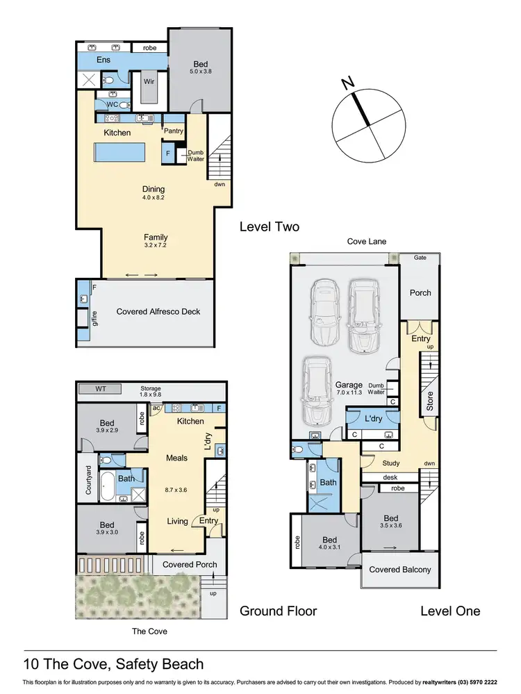 Floorplan of Homely house listing, 10 The Cove, Safety Beach VIC 3936