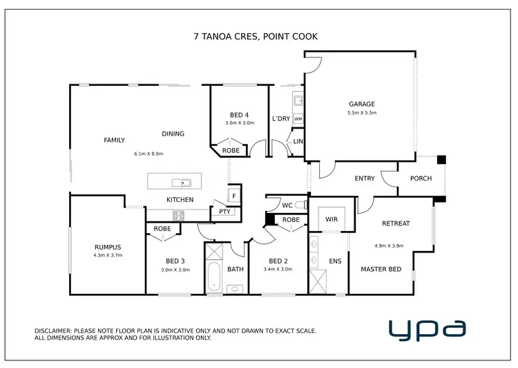 Floorplan of Homely house listing, 7 Tanoa Crescent, Point Cook VIC 3030
