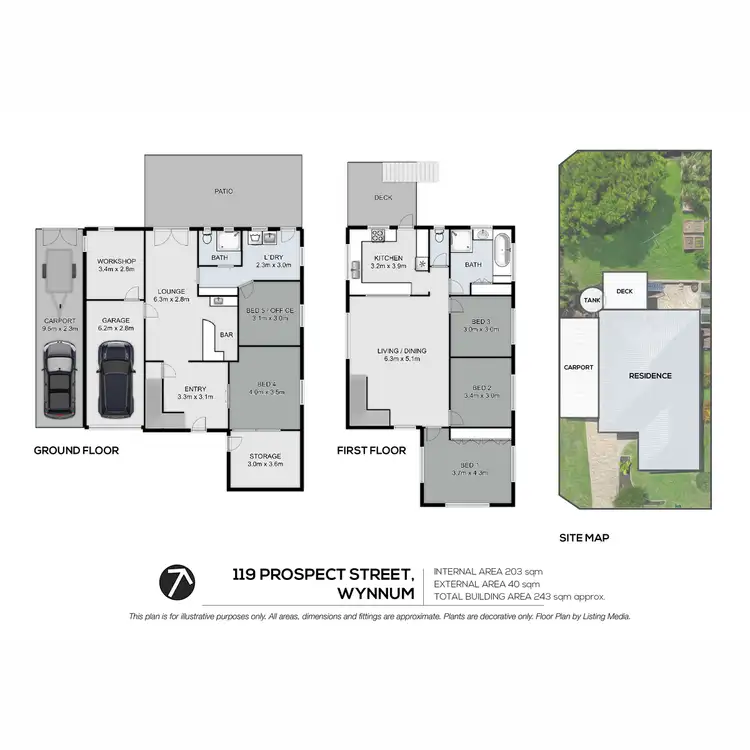 Floorplan of Homely house listing, 119 Prospect Street, Wynnum QLD 4178