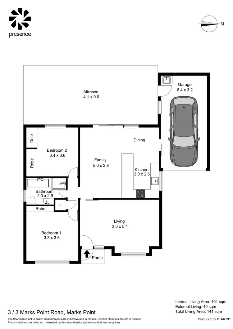 Floorplan of Homely unit listing, 3/3 Marks Point Road, Marks Point NSW 2280