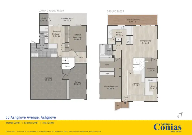 Floorplan of Homely house listing, 60 Ashgrove Avenue, Ashgrove QLD 4060