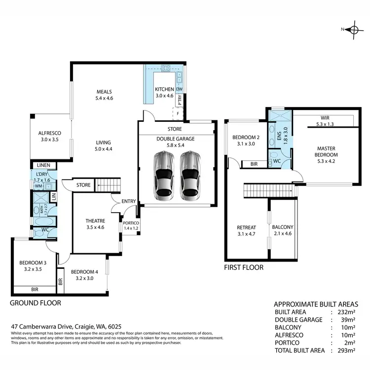 Floorplan of Homely house listing, 47B Camberwarra Drive, Craigie WA 6025