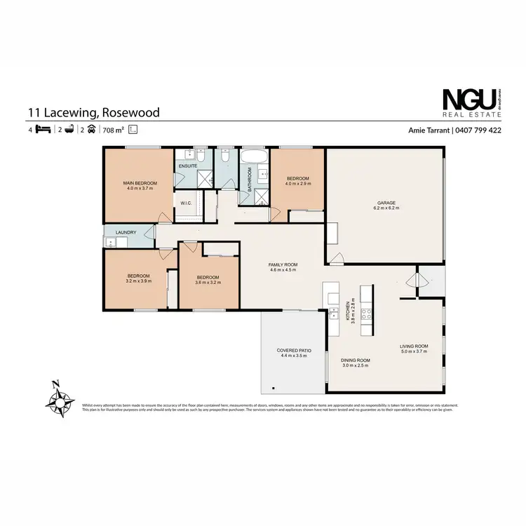 Floorplan of Homely house listing, 11 Lacewing Street, Rosewood QLD 4340