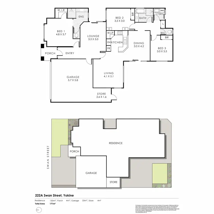 Floorplan of Homely house listing, 222A Swan Street, Yokine WA 6060