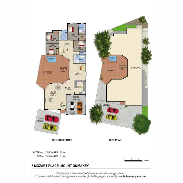 Floorplan of Homely house listing, 7 Mozart Place, Mount Ommaney QLD 4074