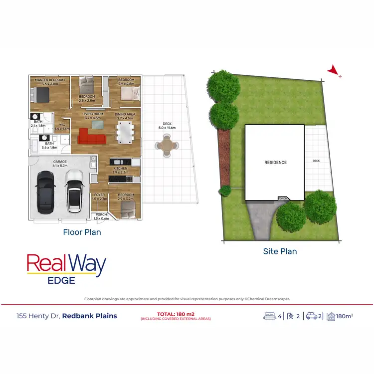 Floorplan of Homely house listing, 155 Henty Drive, Redbank Plains QLD 4301