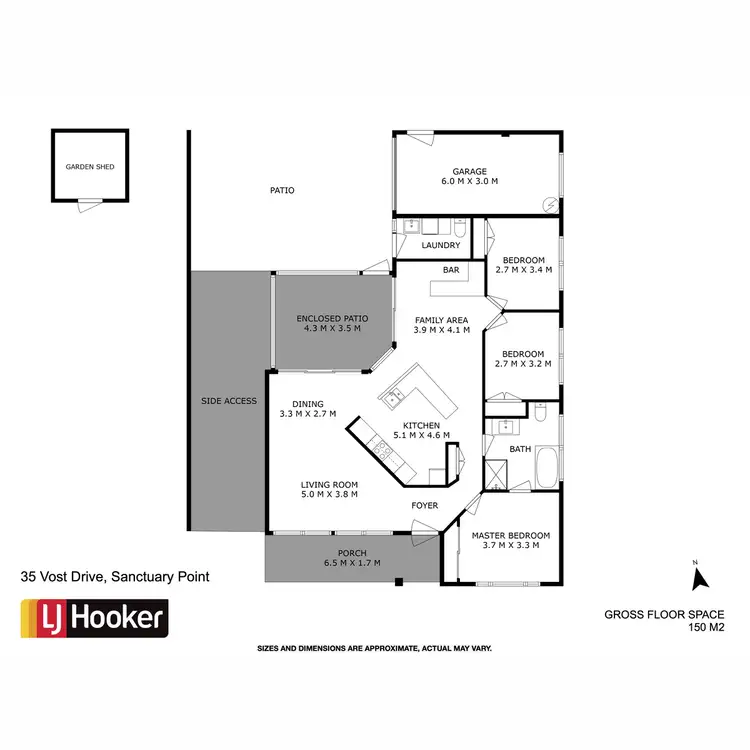 Floorplan of Homely house listing, 35 Vost Drive, Sanctuary Point NSW 2540