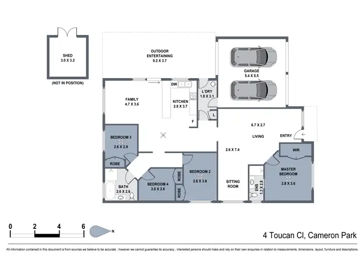 Floorplan of Homely house listing, 4 Toucan Close, Cameron Park NSW 2285