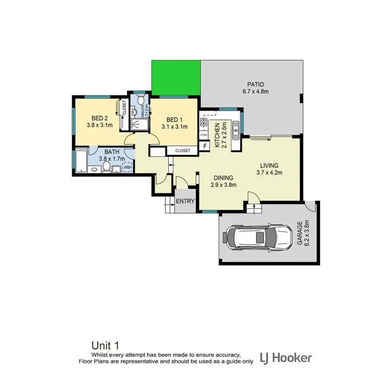 Floorplan of Homely unit listing, 1/6 Gledson Street, Zillmere QLD 4034