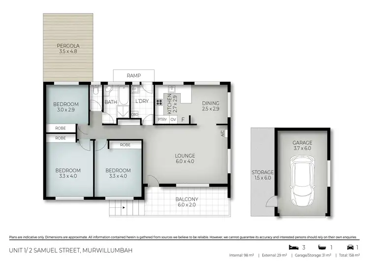 Floorplan of Homely unit listing, 1/2 Samuel Court, Murwillumbah NSW 2484