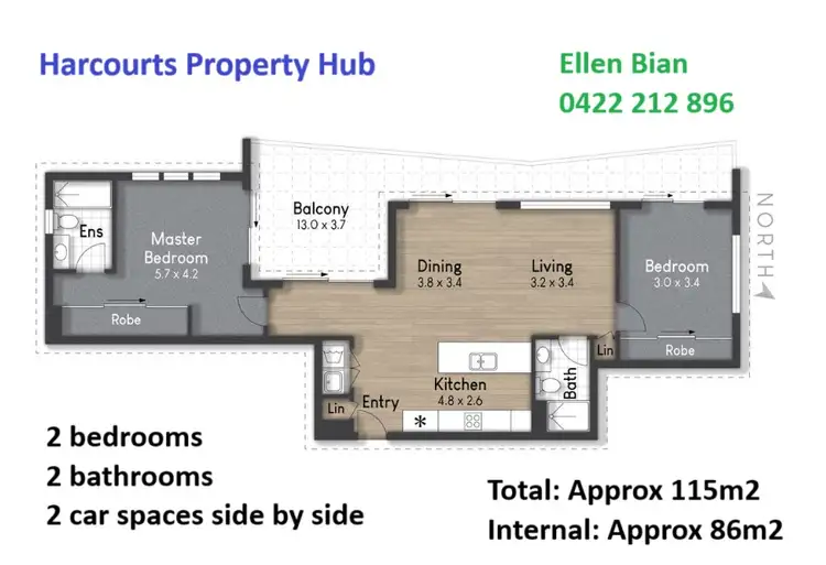 Floorplan of Homely unit listing, 605/601 Glades Drive, Robina QLD 4226