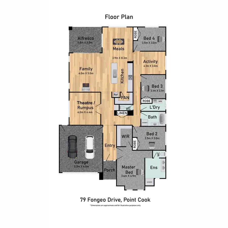 Floorplan of Homely house listing, 79 Fongeo Drive, Point Cook VIC 3030