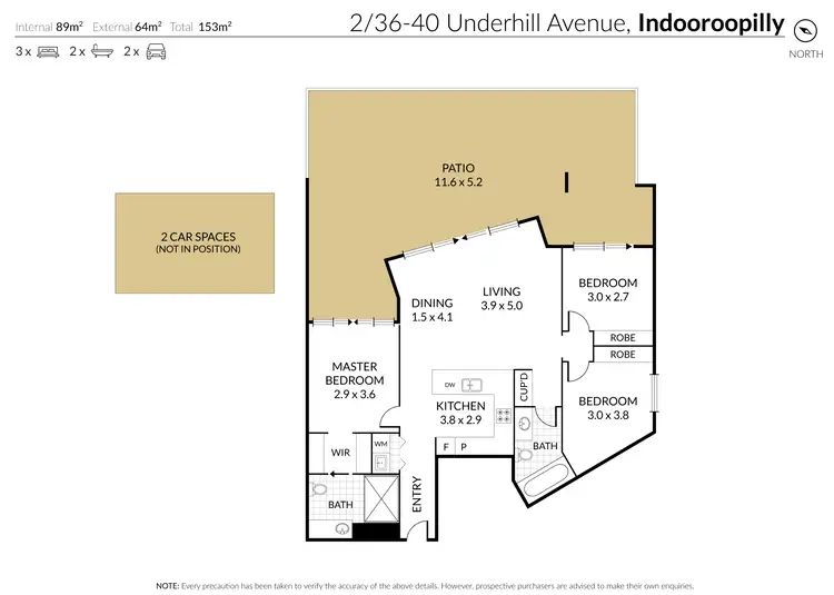 Floorplan of Homely unit listing, 2/40 Underhill Avenue, Indooroopilly QLD 4068