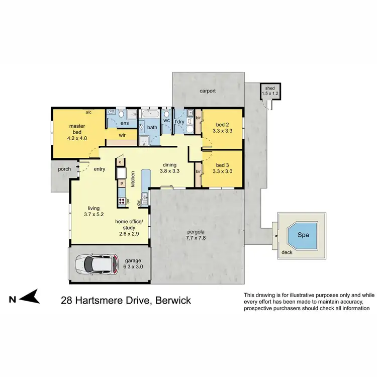 Floorplan of Homely house listing, 28 Hartsmere Drive, Berwick VIC 3806