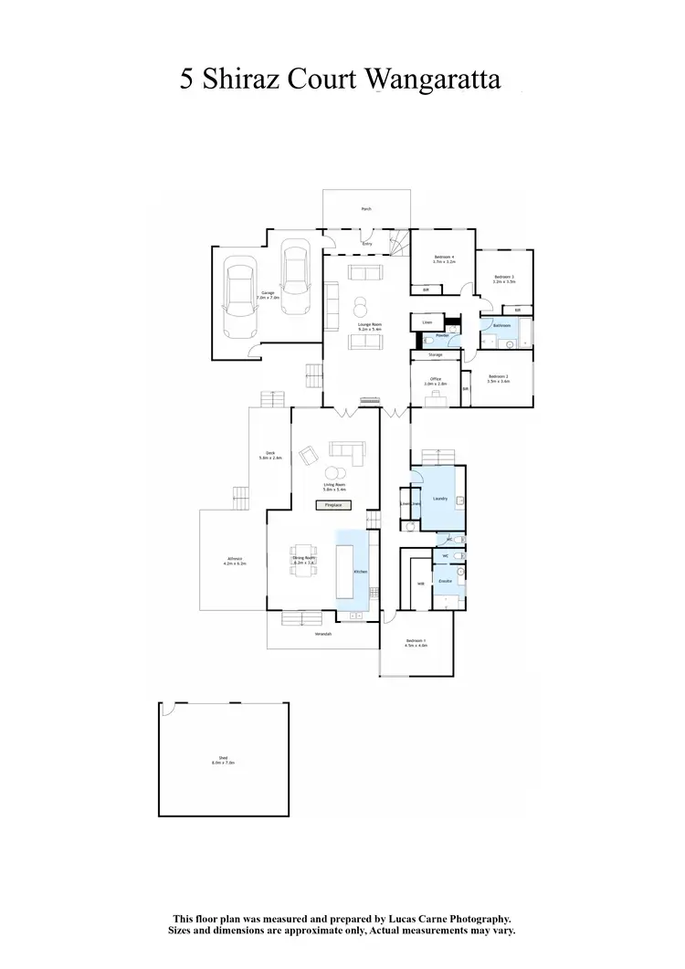 Floorplan of Homely house listing, 5 Shiraz Court, Wangaratta VIC 3677