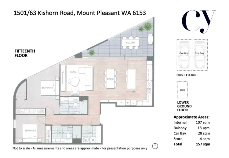 Floorplan of Homely apartment listing, 1501/63 Kishorn Road, Mount Pleasant WA 6153