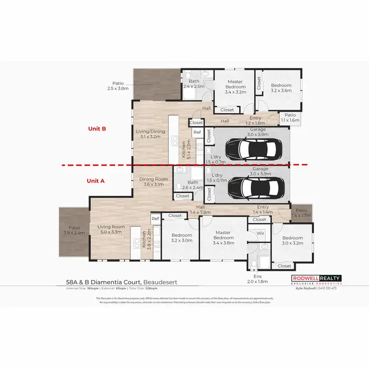 Floorplan of Homely semi-detached listing, 58 Diamantina Circuit, Beaudesert QLD 4285