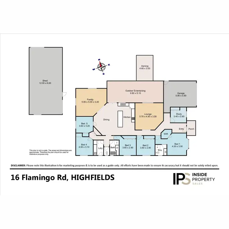 Floorplan of Homely house listing, 16 Flamingo Road, Highfields QLD 4352