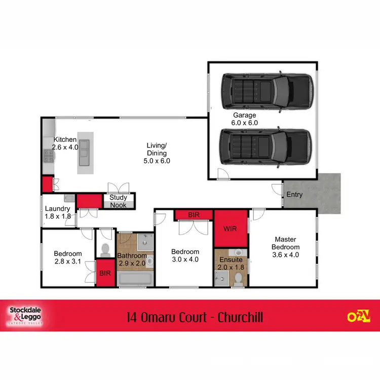 Floorplan of Homely house listing, 14 Omaru Court, Churchill VIC 3842