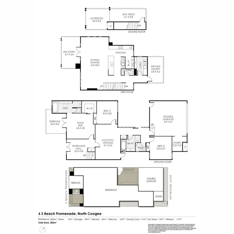 Floorplan of Homely house listing, 6 South Beach Promenade, North Coogee WA 6163