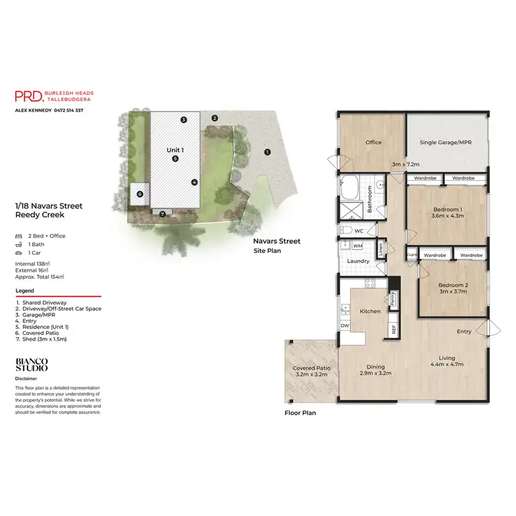 Floorplan of Homely unit listing, 1/18 Navars  Street, Reedy Creek QLD 4227