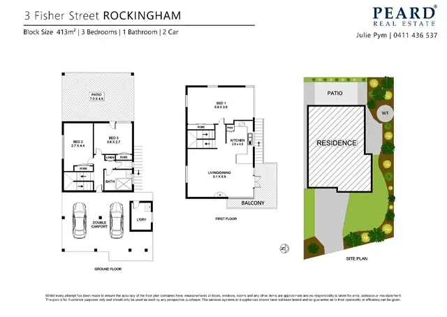 Floorplan of Homely house listing, 3 Fisher Street, Rockingham WA 6168