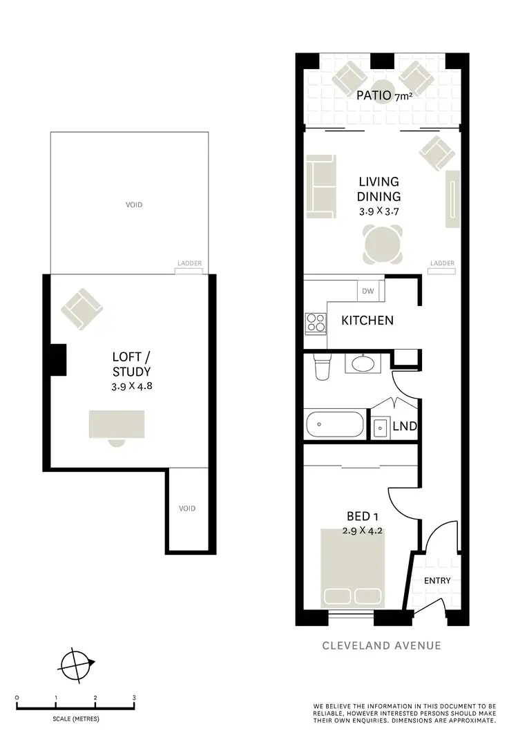 Floorplan of Homely apartment listing, 5/424-426 Cleveland Street (access via Cleveland Avenue), Surry Hills NSW 2010